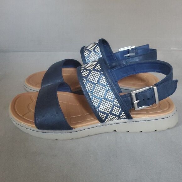 BOC Jorunn Navy Blue Strappy Fabric Upper Slingback Sandals Size 9M - Picture 3 of 12